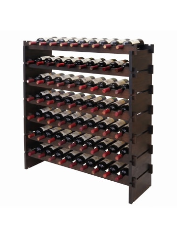 relaxdays Weinregal in Braun - (B)85 x (H)94 x (T)25,5 cm