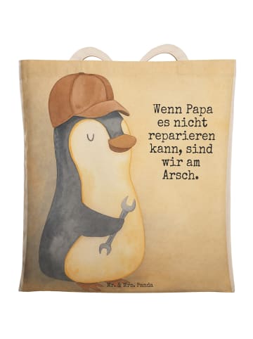 Mr. & Mrs. Panda Einkaufstasche Wenn Papa es nicht reparieren ka... in Weiß
