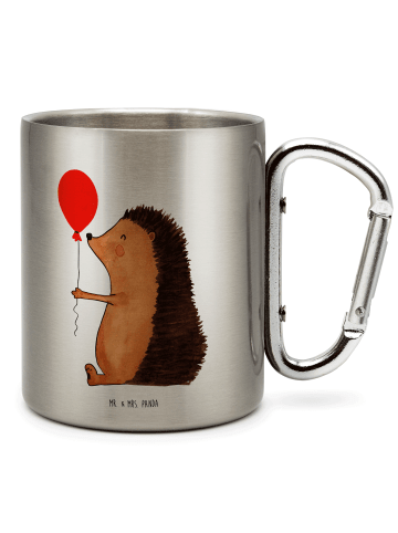 Mr. & Mrs. Panda Becher Igel Luftballon ohne Spruch in Silber