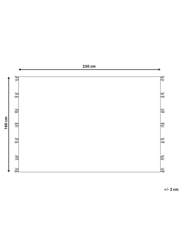 Beliani Kelim ARZAKAN in Bunt/Rot/Blau - (W) 160 x (L) 230 cm