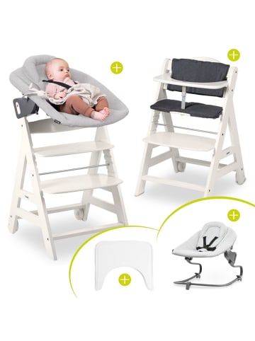 Hauck Beta Plus White 5-tlg. Newborn Set - Hochstuhl in weiss