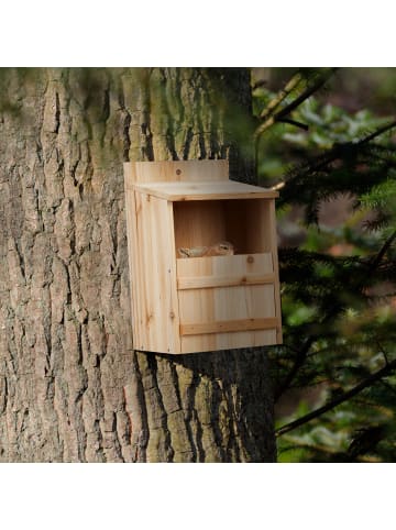 relaxdays Nistkasten in Natur - (B)22 x (H)36 x (T)21 cm