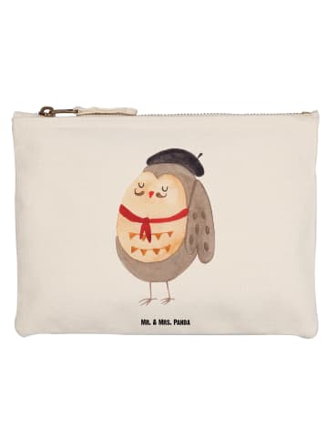 Mr. & Mrs. Panda Schminktasche Eule Frankreich ohne Spruch in Weiß