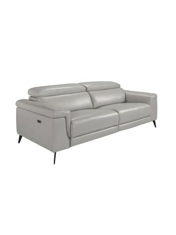 Angel Cerdá Relaxsofa 6108 in Grau/Schwarz – (B)215 x (T)103 x (H)99 cm