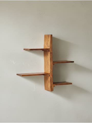 KADIMA DESIGN Wandregal 58x60x15 cm Massivholz Baum-Form Hängeregal