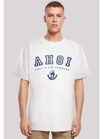 F4NT4STIC T-Shirt Oversized T-Shirt Ahoi Knut & Jan Hamburg in weiß