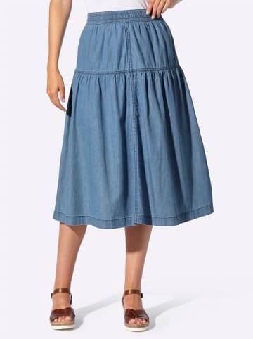 WITT WEIDEN Jeansrock in blue-bleached + blue-stone-washed