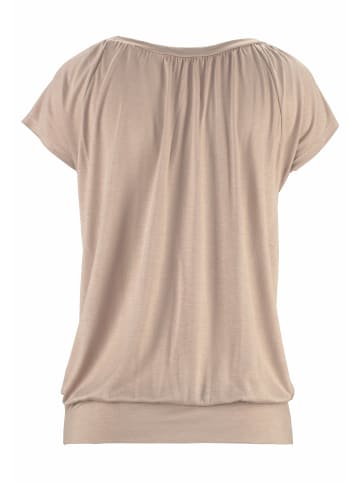 LASCANA V-Shirt in taupe