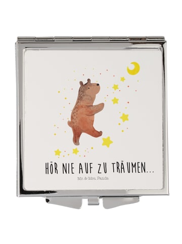 Mr. & Mrs. Panda Faltspiegel Bär Träume mit Spruch in Weiß