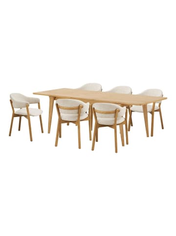 ebuy24 Essgruppe Oline (7-teilig) Natur, Beige 120 x 90 cm
