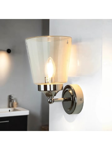 Licht-Erlebnisse Wandlampe (B)15 x (H)25 cm in Chrom Klar
