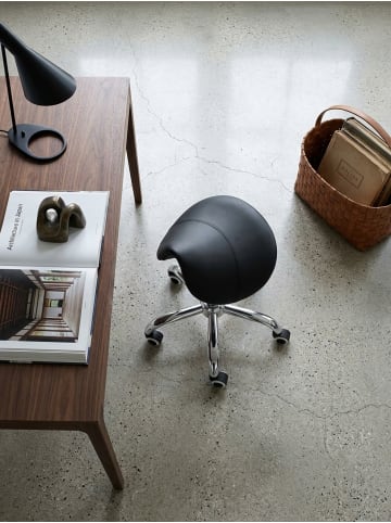 KADIMA DESIGN MENTON - Sattel-Hocker in , Arbeitshocker mit in Schwarz