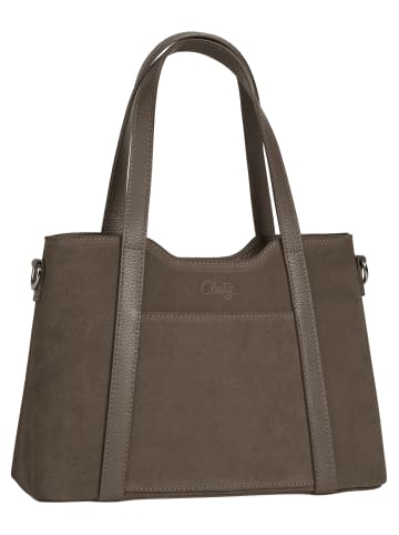 Cluty Handtasche echt Leder in grau