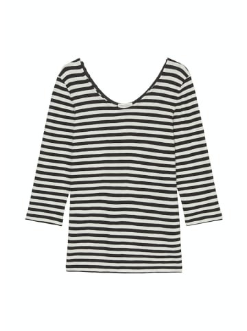 Marc O'Polo T-shirt, 3 4 sleeve, ballerina, striped in Schwarz