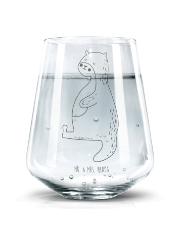 Mr. & Mrs. Panda Wasserglas Otter Bauch ohne Spruch in Transparent