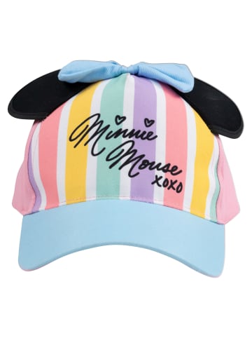 MINNIE MOUSE Disney Minnie Mouse Kappe mit Ohren & Schleife Cap Basecap in blau/rosa
