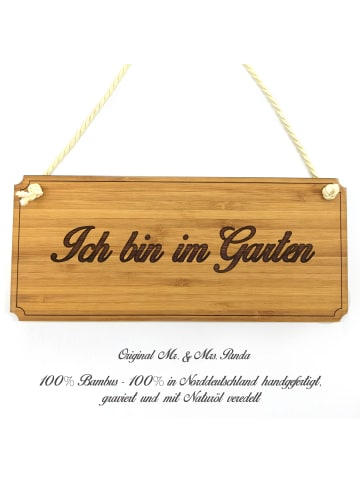 Mr. & Mrs. Panda Werbeschild Ich bin im Garten mit Spruch in Keine Angabe