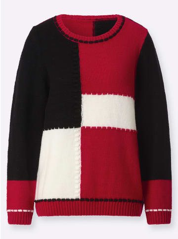 WITT WEIDEN Pullover in rot-schwarz