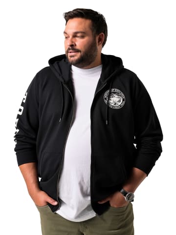 Men Plus Sweatjacke in schwarz