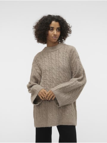 Vero Moda Strickpullover in Taupe Gray