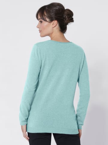 WITT WEIDEN Kaschmir-Pullover in aqua-meliert
