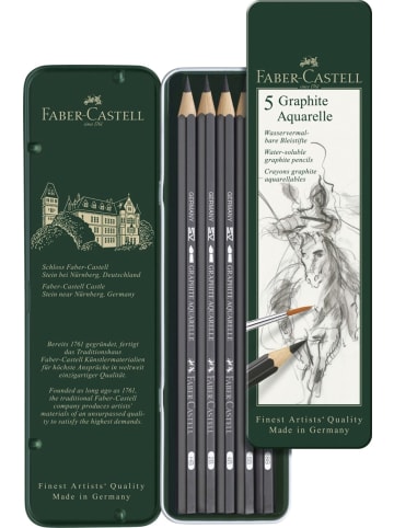 Faber-Castell Bleistift Graphit Aquarelle Packung mit 5 Stück