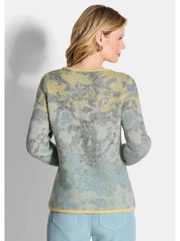 GOLDNER Kurzgröße:  Langarm Jacquard-Pullover mit Muster in bunt / gemustert