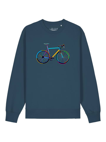 wat? Apparel Sweatshirt Fahrrad by night in Petrol