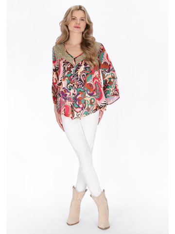 usha FESTIVAL Women Blouse in black multicolor