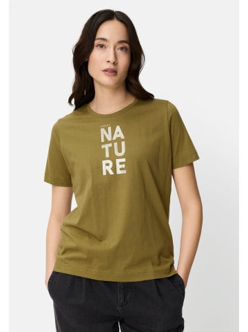 Camel Active T-Shirt aus reiner Baumwolle in Dunkelgrün