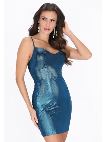 faina Women Dress in navy metallic