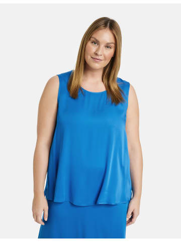 SAMOON Bluse ohne Arm in Digital Blue