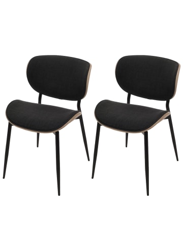 MCW 2er-Set Esszimmerstuhl O45, Natur, dunkelgrau