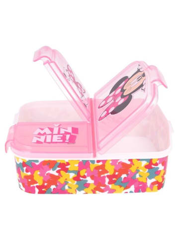 Disney Minnie Mouse Disney Minnie Mouse Kinder Brotdose – Lunchbox mit 3 Fächern & tollem in Rosa