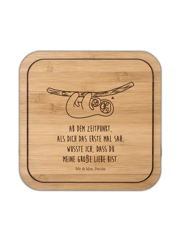 Mr. & Mrs. Panda Tassenuntersetzer Faultier Kind mit Spruch in Transparent