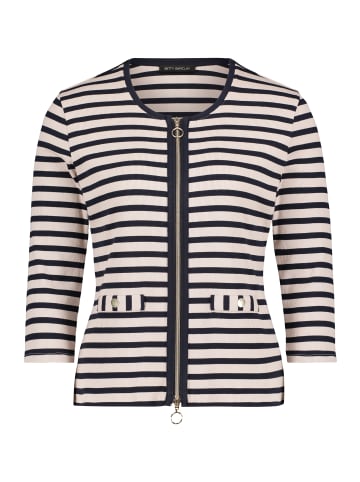 Betty Barclay Shirtjacke mit Rippenstruktur in Nature/Dark Blue