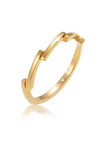 Elli Ring 925 Sterling Silber Geo in Gold