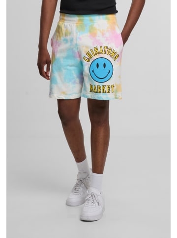 Market Market Herren Market Smiley Multi Tie Dye Chinatown Shorts in purple