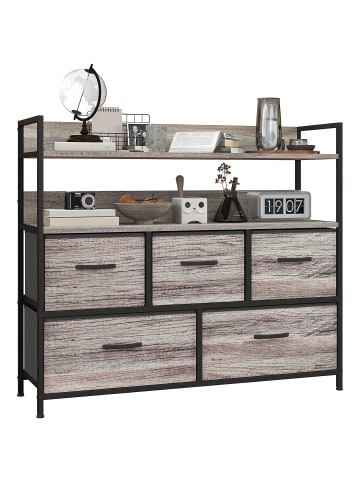 HOMCOM Kommode-98L x 29B x 85H cm-Grau