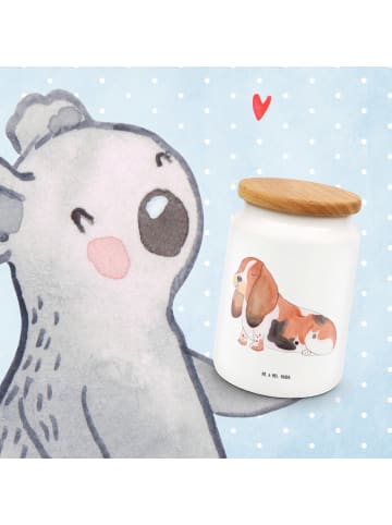 Mr. & Mrs. Panda Kaffeedose Hund Basset Hound ohne Spruch in Weiß