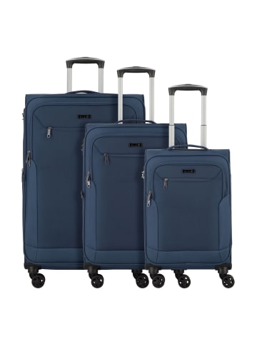 D&N Travel Line 6804 4-Rollen Kofferset 3tlg. in blue