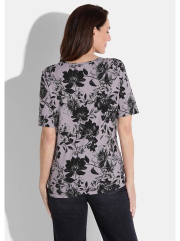 GOLDNER Kurzgröße:  Shirt in grau / schwarz / gemustert