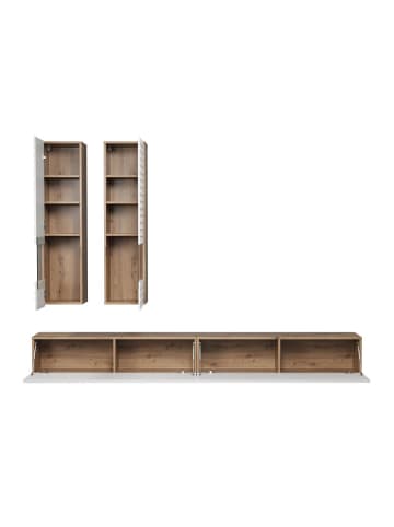 ebuy24 Regalsystem Rezzo (4-teilig) Weiß 241 x 30 cm