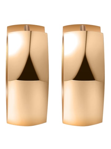 Adeliás Damen Ohrringe – Klappcreole aus Edelstahl in gold