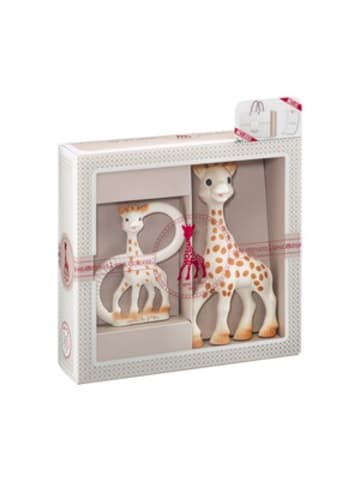 TOY Sophie die Giraffe Geschenkset Sophie + Beißring aus Naturkautschuk in Mehrfarbig