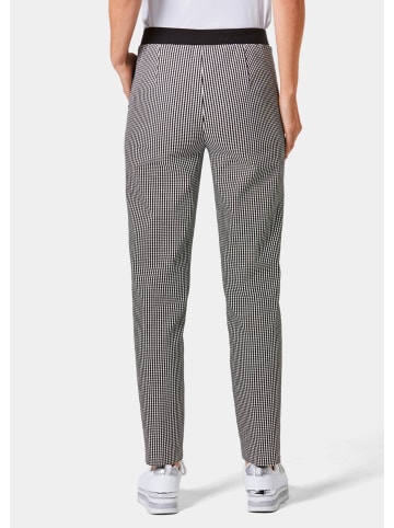 GOLDNER Schlupfhose Martha in schwarz / weiß / kariert