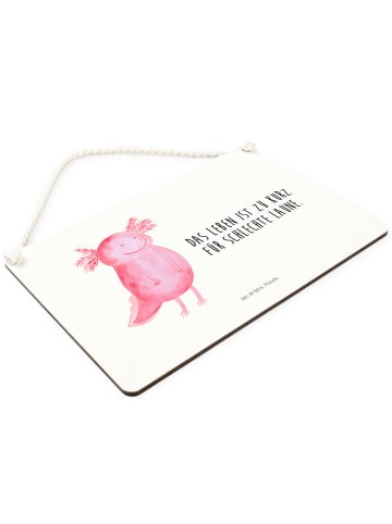 Mr. & Mrs. Panda Wandtafel Axolotl Glücklich mit Spruch in Weiß