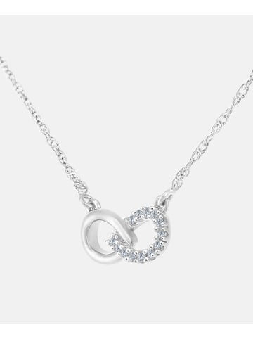 Diamant L'éternel Halskette aus 375 Weißgold mit Diamant Infinity-Design