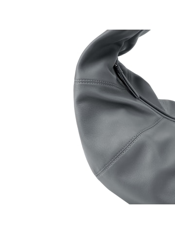 Les Visionnaires Greta Schultertasche Leder 42 cm in titanium grey