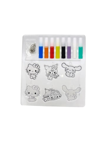 Hello Kitty Bastelset Anhänger bemalen 6 Motive 8 Farben 6 Schlüsselringe